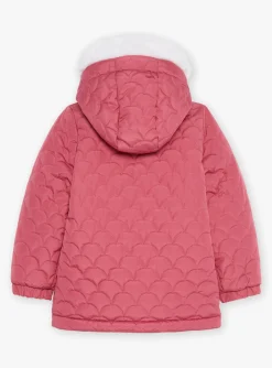 Coat, Parka, Jacket-Sergent Major Quilted pink hooded down jacket