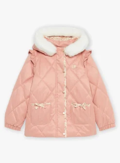 Coat, Parka, Jacket-Sergent Major Quilted pink parka with hood