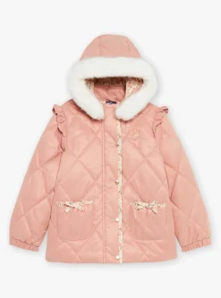 Coat, Parka, Jacket-Sergent Major Quilted pink parka with hood