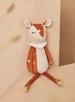 Toys-Sergent Major Red and grey doe birth cuddly toy