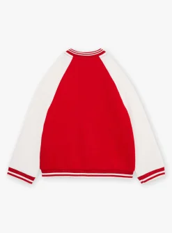 Knitwear, Sweater, Cardigan-Sergent Major Red and white tubic teddy
