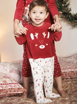 Pajamas & Rompers | Pajamas & Rompers-Sergent Major Red and white velvet romper set