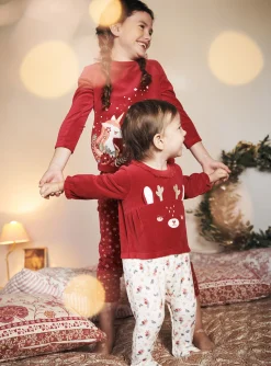 Pajamas & Rompers | Pajamas & Rompers-Sergent Major Red and white velvet romper set