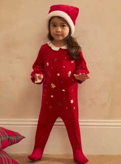 Pajamas & Rompers | Pajamas & Rompers-Sergent Major Red BABYGROW