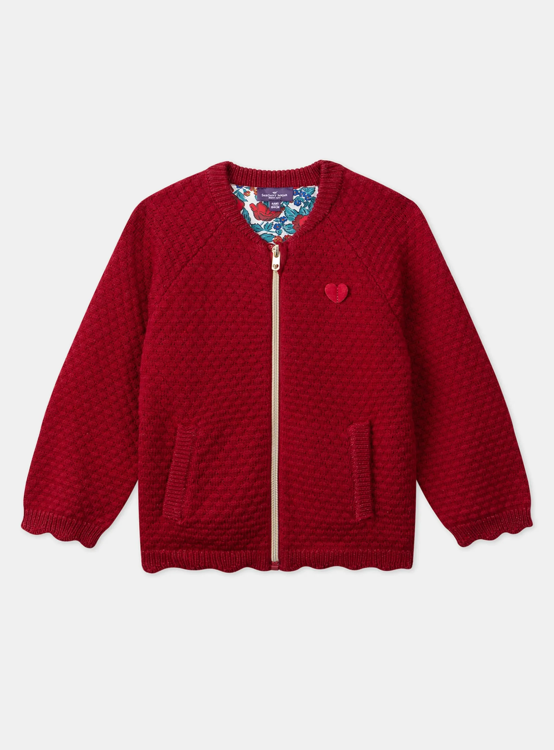 Knitwear, Sweater, Cardigan-Sergent Major Red CARDIGAN