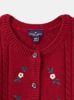 Knitwear, Sweater, Cardigan | Knitwear, Sweater, Cardigan-Sergent Major Red CARDIGAN
