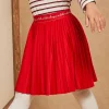 Skirt, Shorts-Sergent Major Red jersey pleated skirt
