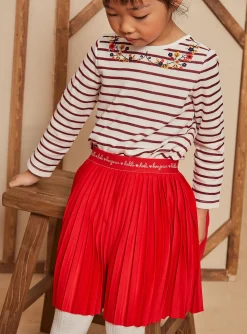 Skirt, Shorts-Sergent Major Red jersey pleated skirt