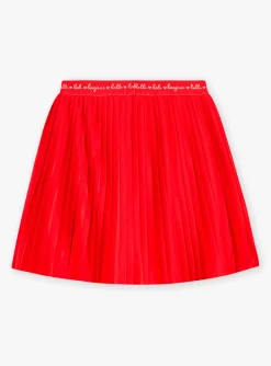 Skirt, Shorts-Sergent Major Red jersey pleated skirt