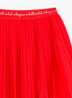 Skirt, Shorts-Sergent Major Red jersey pleated skirt