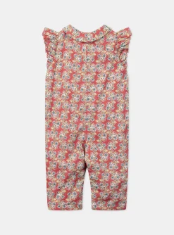 Romper, Jumpsuit & Outfit | Romper, Jumpsuit & Outfit-Sergent Major Red jumpsuit with a floral print collar