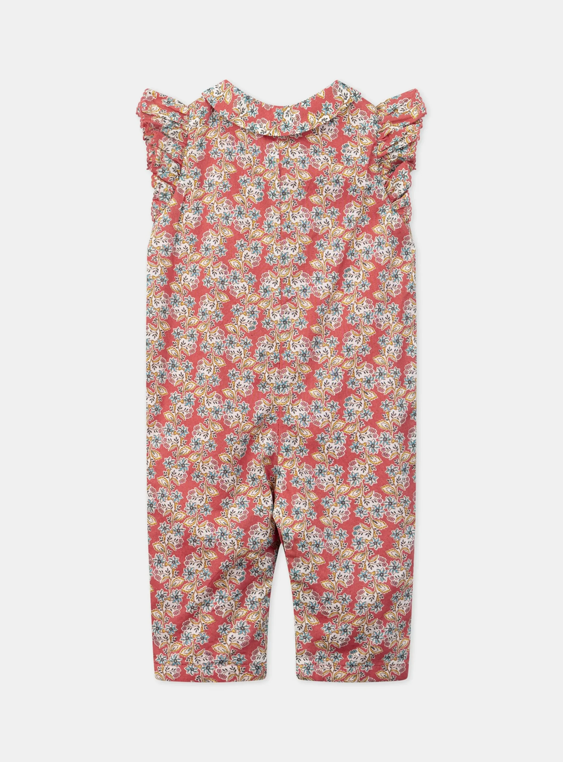 Romper, Jumpsuit & Outfit | Romper, Jumpsuit & Outfit-Sergent Major Red jumpsuit with a floral print collar