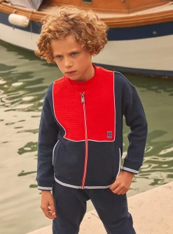 Knitwear, Sweater, Cardigan-Sergent Major Red KIDS CARDIGAN