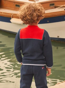 Knitwear, Sweater, Cardigan-Sergent Major Red KIDS CARDIGAN
