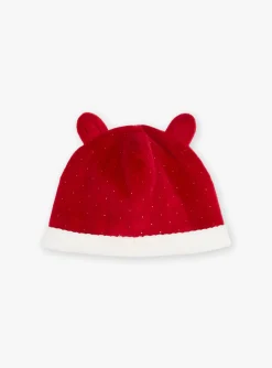 Pajamas & Rompers | Pajamas & Rompers-Sergent Major Red velvet romper and bonnet set