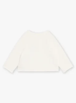 Knitwear, Sweater, Cardigan | Knitwear, Sweater, Cardigan-Sergent Major Reversible ecru cardigan in tubique