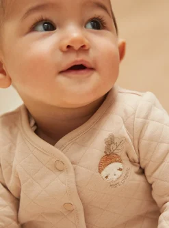 Coat, Cardigan-Sergent Major Reversible jacket beige and ecru in tubic and jersey