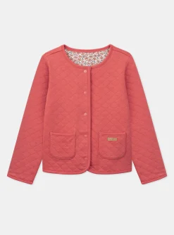 Knitwear, Sweater, Cardigan-Sergent Major Reversible red quilted tube-knit jacket
