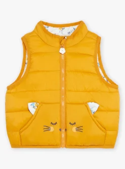 Coat, Jacket | Coat, Jacket-Sergent Major Reversible yellow amber sleeveless down jacket