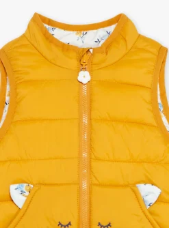 Coat, Jacket | Coat, Jacket-Sergent Major Reversible yellow amber sleeveless down jacket