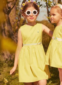 Dress-Sergent Major Reversible yellow dress in cotton satin