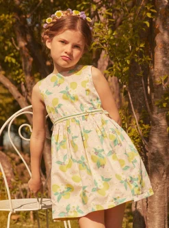Dress-Sergent Major Reversible yellow dress in cotton satin