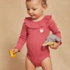 Body | Body-Sergent Major Ribbed-effect passion pink bodysuit