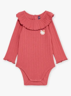 Body | Body-Sergent Major Ribbed-effect passion pink bodysuit
