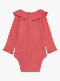 Body | Body-Sergent Major Ribbed-effect passion pink bodysuit