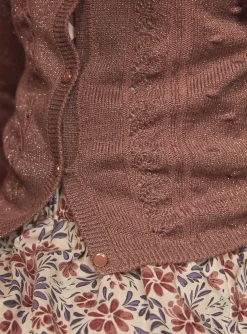 Knitwear, Sweater, Cardigan-Sergent Major Rosewood openwork cardigan
