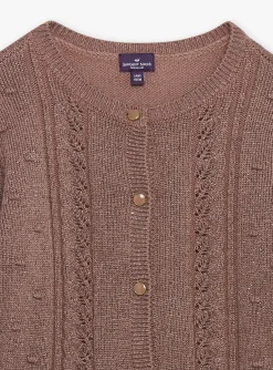 Knitwear, Sweater, Cardigan-Sergent Major Rosewood openwork cardigan