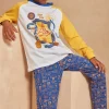 Pajamas-Sergent Major Royal blue and yellow jersey pyjamas