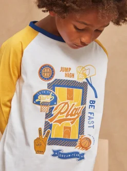 Pajamas-Sergent Major Royal blue and yellow jersey pyjamas