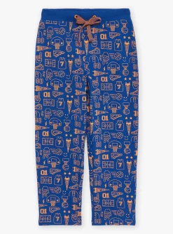 Pajamas-Sergent Major Royal blue and yellow jersey pyjamas