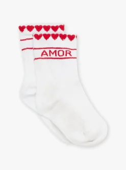 Underwear, Socks, Tights-Sergent Major Set of 3 pairs of red, pink and ecru socks