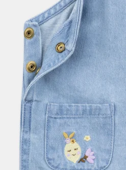 Romper, Jumpsuit & Outfit | Romper, Jumpsuit & Outfit-Sergent Major Short denim dungarees with embroidery