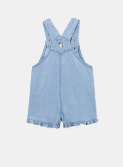Romper, Jumpsuit & Outfit | Romper, Jumpsuit & Outfit-Sergent Major Short denim dungarees with embroidery