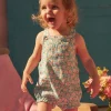 Romper, Jumpsuit & Outfit | Romper, Jumpsuit & Outfit-Sergent Major Short ecru and blue floral print dungarees