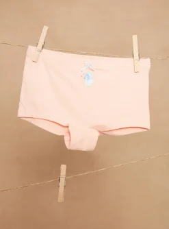 Underwear, Socks, Tights-Sergent Major 5 sky, ecru, pink and orange shortys with hearts and flowers prints and fairy dancer motifs