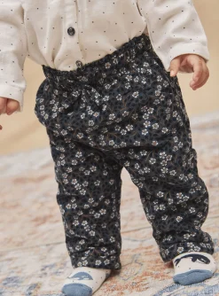 Trousers, Jeans | Trousers, Jeans-Sergent Major Slate blue corduroy pants with floral print