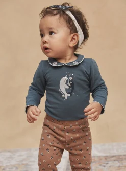 Body | Body-Sergent Major Slate blue long-sleeved fleece bodysuit