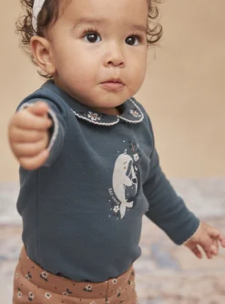 Body | Body-Sergent Major Slate blue long-sleeved fleece bodysuit
