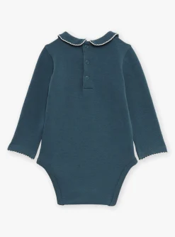 Body | Body-Sergent Major Slate blue long-sleeved fleece bodysuit
