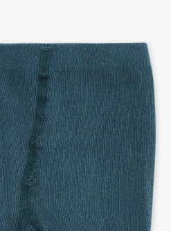 Socks & Tights | Socks & Tights-Sergent Major Slate blue tights with heart pattern