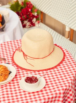 Hat, Scarf-Sergent Major Straw hat