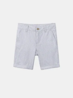 Bermuda Shorts-Sergent Major Striped Bermuda shorts