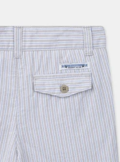 Bermuda Shorts-Sergent Major Striped Bermuda shorts