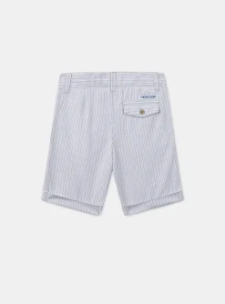 Bermuda Shorts-Sergent Major Striped Bermuda shorts
