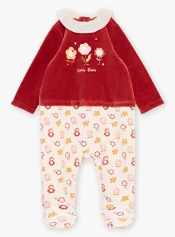 Pajamas & Rompers | Pajamas & Rompers-Sergent Major Terracotta velvet romper