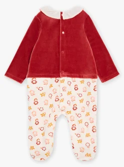 Pajamas & Rompers | Pajamas & Rompers-Sergent Major Terracotta velvet romper